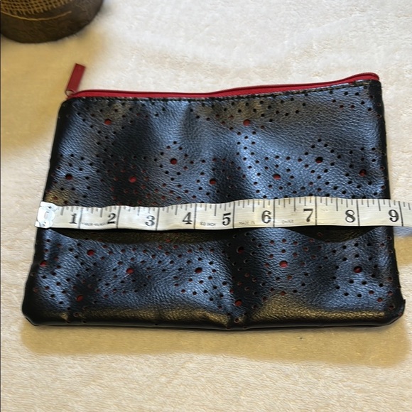 Cole Haan Black and Red Cosmetic Bag - Picture 5 of 7